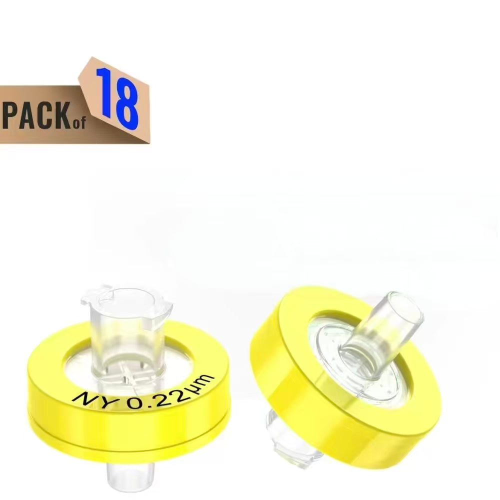 Syringe Filters,Nylon Membrane 0.22μm Pore Size,13mm Diameter,hydrophilic,18Pcs by Ks-Tek