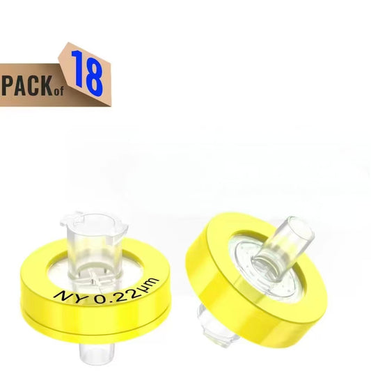 Syringe Filters,Nylon Membrane 0.22μm Pore Size,13mm Diameter,hydrophilic,18Pcs by Ks-Tek
