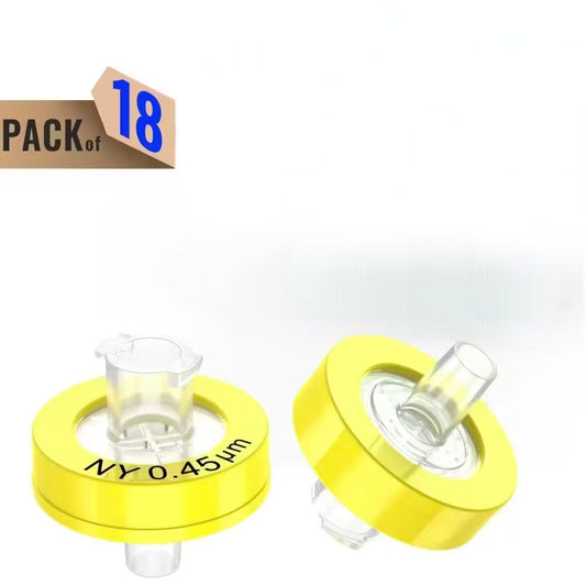 Syringe Filters,Nylon Membrane 0.45μm Pore Size,13mm Diameter,hydrophilic,18Pcs by Ks-Tek