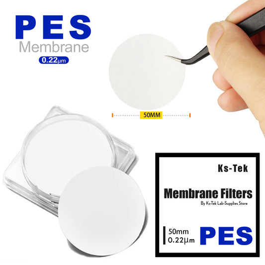 Ks-Tek PES Hydrophilic Membrane Filter, Diameter 50mm, Pore Size 0.22 ,50 pcs