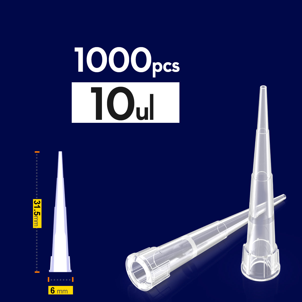 Lab 10ul 100ul 200ul 1000ul 5ml  PP Plastic Pipette Tips For Microbiological Test Pipettor Tips Disposable Pipette Tip by ks-tek