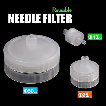 Plastic Clear Reusable Syringe Filter Used with Filter Membranes, Durable and Stable for Lab Filtration