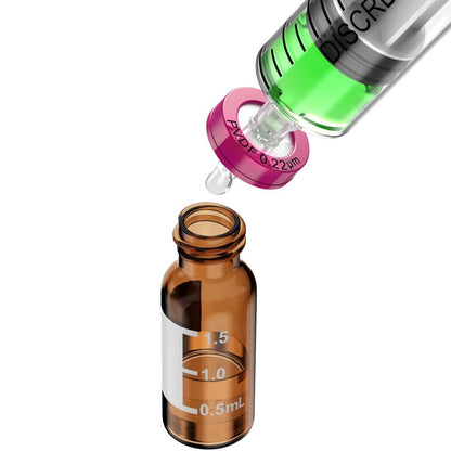 Syringe Filters,PVDF Membrane 0.22μm Pore Size,13mm Diameter,25 Pcs by Ks-Tek
