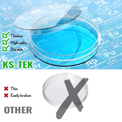 sterile Petri Dish with Lid 150mm, with 2ml Plastic Transfer Pipettes  individual package by Ks-Tek 10/Pack