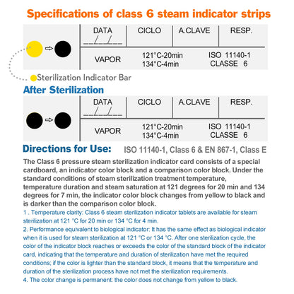 Dental Tape Sterilization Indicator Autoclave Cards Dental Cleaning Oral Care Supply Teeth Whitening Accessories