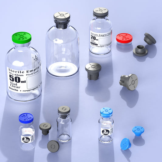 13mm 20mm butyl Stoppers Mushroom 100pcs,For Glass Vial and Liquid Culture Jars, Can Be Sterilized by Steam and Repeated Used