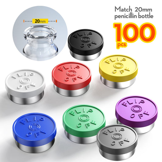 filp off cap medical vial cap aluminum cap medical bottle cap OD 20mm diameter full aluminum cap glass cap