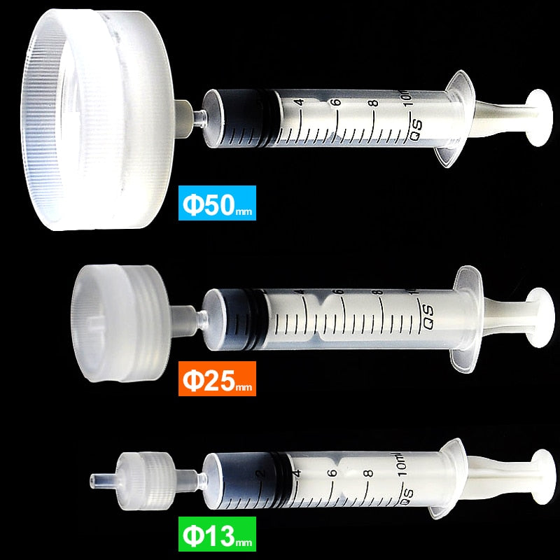 Replaceable membrane syringe filter head 13mm/25mm/50mm removable needle filter head reusable PP filtration without membrane