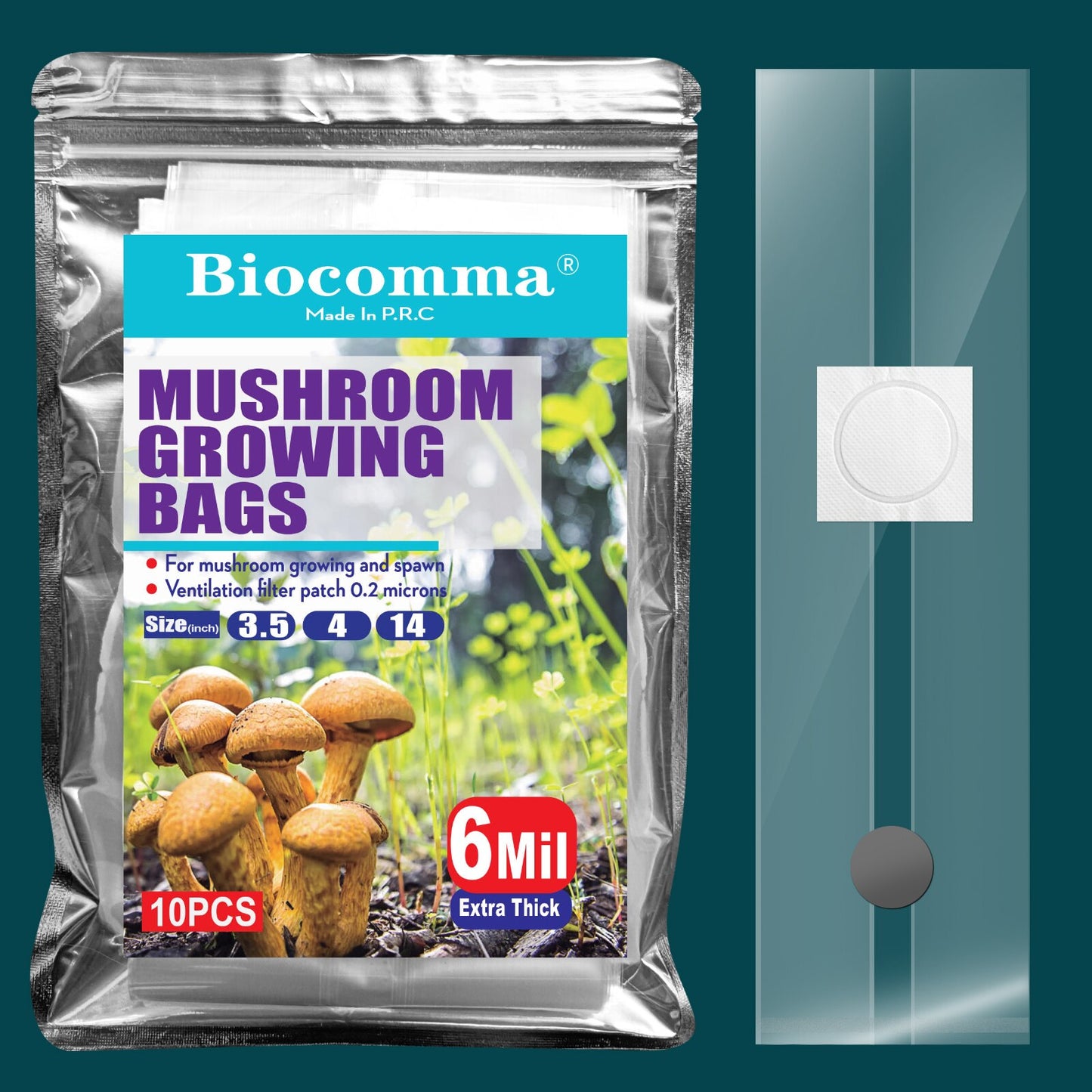 PP Mushroom Spawn Grow Bag Substrate High Temp Pre Sealable 10/50PCS Garden Supplies BY Ks-Tek