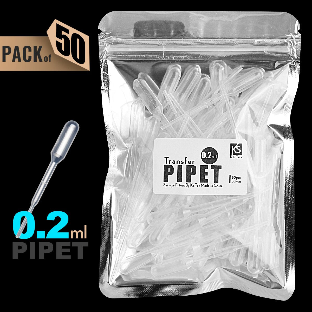 1/2/3/5ml Pipette Dropper,Pap Straws Pipette Dropper With Scale Multi-Dropper 50pcs by Ks-Tek