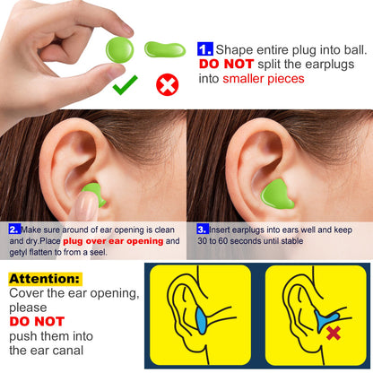 18Pcs Silicone Ear Plugs Sleep Anti-Noise Snoring Earplugs Noise Cancelling For Sleeping Noise Reduction Protect Hearing Travel