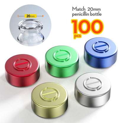 100pcs 20mm Aluminium Sealing Cap Many Colored Pharmaceutical Caps,Aluminium Tops for crimp glass vial,Aluminium Sealing