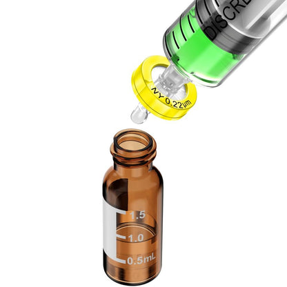 Syringe Filters,Nylon Membrane 0.22μm Pore Size,13mm Diameter,hydrophilic,18Pcs by Ks-Tek
