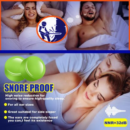 18Pcs Silicone Ear Plugs Sleep Anti-Noise Snoring Earplugs Noise Cancelling For Sleeping Noise Reduction Protect Hearing Travel