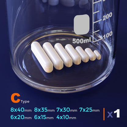 Mixed Size Stir bar PTFE Magnetic Stirrer Mixer Stir Bars 7pc by ks-tek
