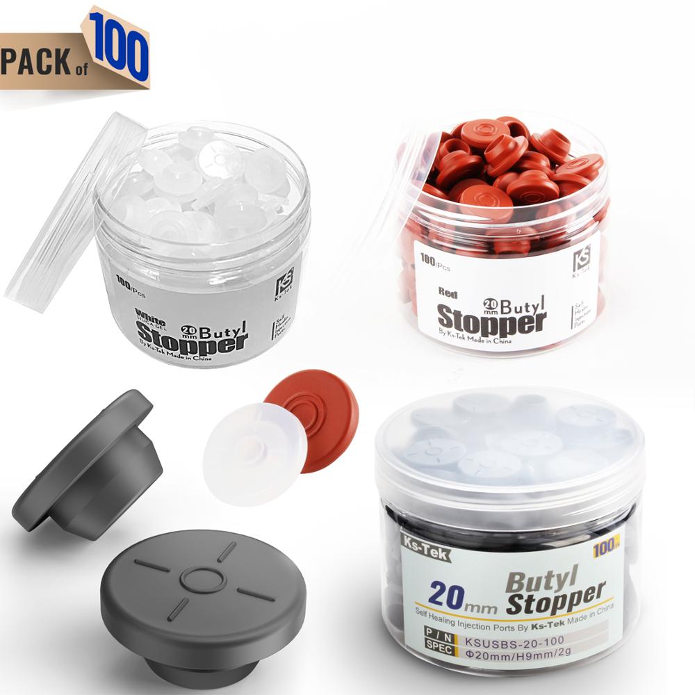 20mm butyl Stoppers Mushroom 100 pcs,For Glass Vial and Liquid Culture Jars, Can Be Sterilized by Steam and Repeated Used