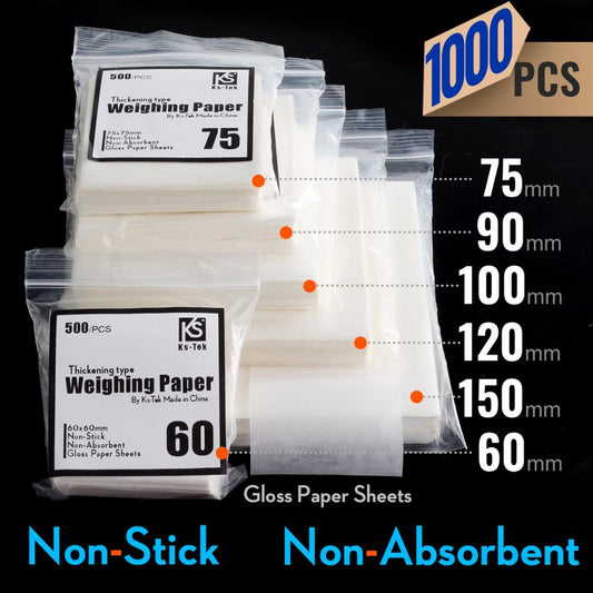 Weighing Paper Sheet, Non-Absorbing, Non-Stick,High-Gloss for Scale Measurement Samples Transfer 1000pcs by ks-tek