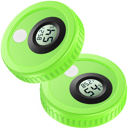 Airtight Mason Jar Lids Built-In Stash Hygrometer Herb Curing monitor fits all Ball Wide Mouth Mason Jars