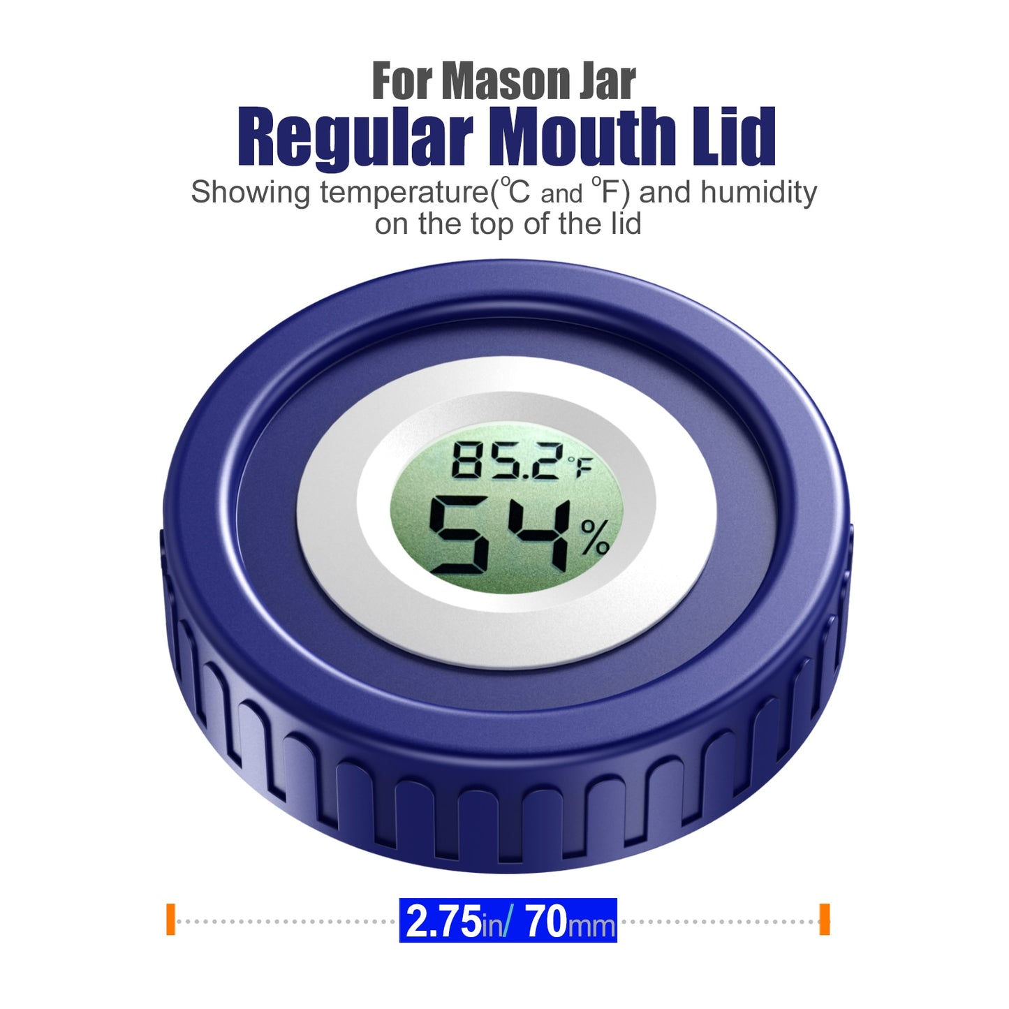 Airtight Mason Jar Lids Built-In Stash Hygrometer Herb Curing monitor fits all Ball Wide Mouth Mason Jars