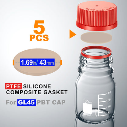 Ks-Tek GL80 GL45 GL25 GL32 Silicone Septa PTFE Faced Silicone Septa For GL CAP