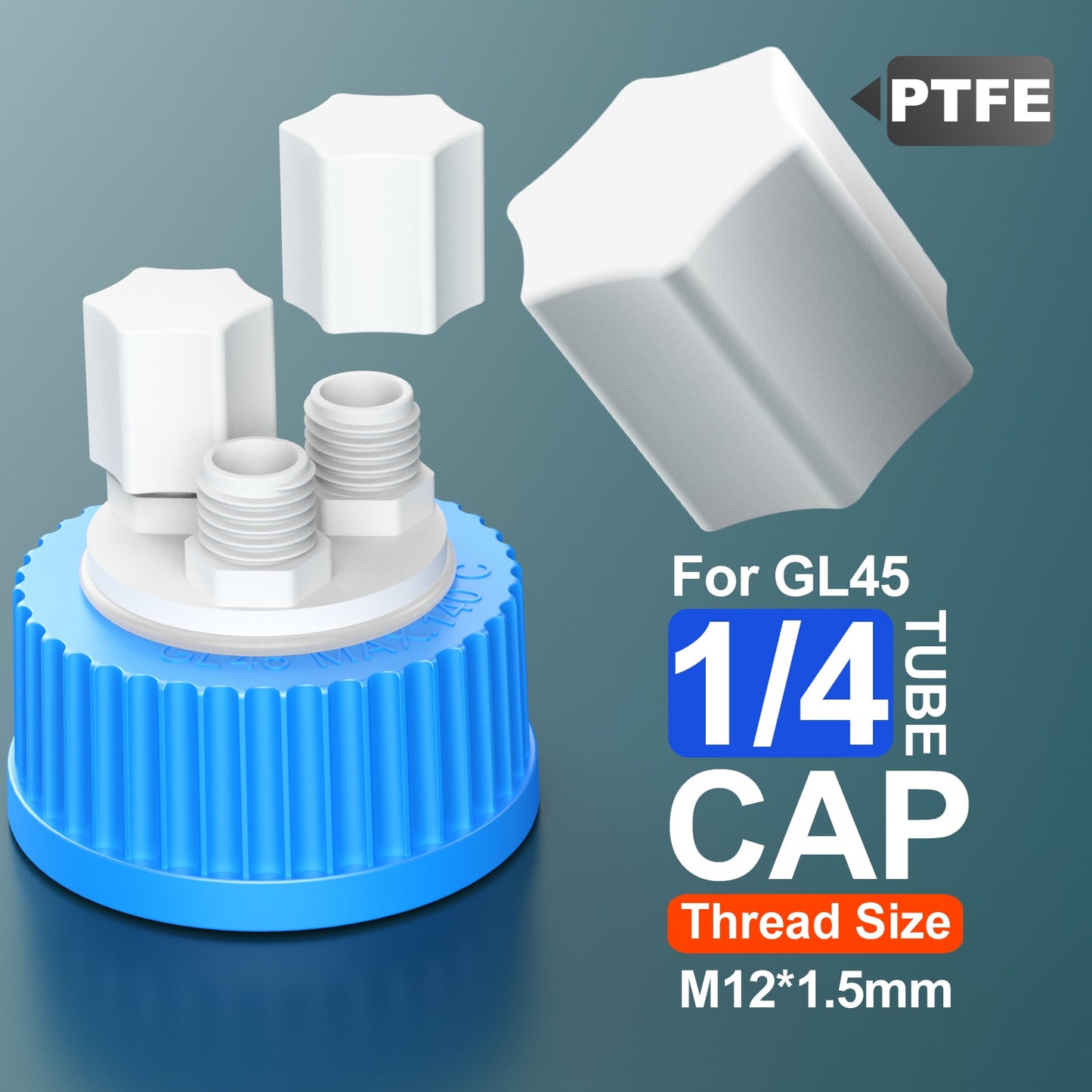 GL45 porous cap spiral cap liquid chromatography waste cap 8/1 4/1 reagent bottle fluid output cap